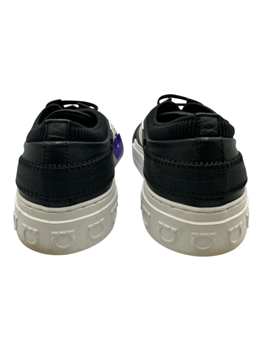 Salvatore Ferragamo Shoe Size 7 Box Incl Black & White Leather Low Top Shoes Black & White / 7