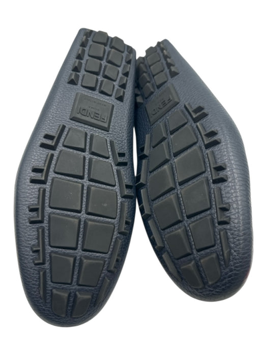 Fendi Shoe Size 7 Box Incl Navy Blue & Blue Leather Monogram Men's Shoes Navy Blue & Blue / 7