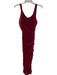 Lulus Size Medium Red Polyester & Spandex Square Neck Back Zip Sleeveless Dress Red / Medium