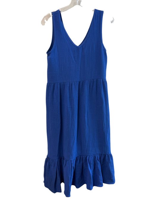 Sol Angeles Size XS Blue Cotton V Neck Sleeveless Gauze Maxi Dress Blue / XS