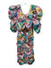 For Love & Lemons Size S Blue, Pink, Green Polyester Blend Ruched Cut Outs Dress Blue, Pink, Green / S