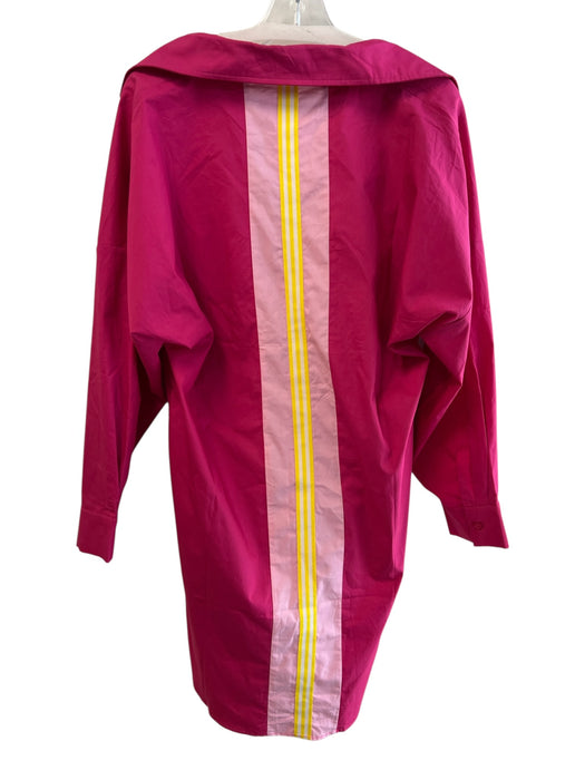 Caryn Lawn Size One Size Pink 100% Cotton Poplin Striped Collared Dress Pink / One Size