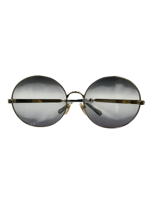 Chloe Gold Tone Metal Frame Rounded Gradient Lens Full Rim Sunglasses Gold Tone