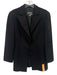 Giorgio Armani Size 36 Black Wool Blend One Button Blazer Jacket Black / 36