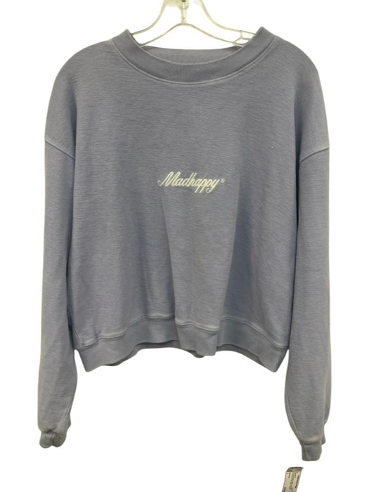 Madhappy Size L Lavender Purple Cotton Long Sleeve Embroidered Sweatshirt Lavender Purple / L