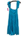 Staud Size s / 4 Sky Blue Cotton Blend Off Shoulder Button Front Tiered Dress Sky Blue / s / 4