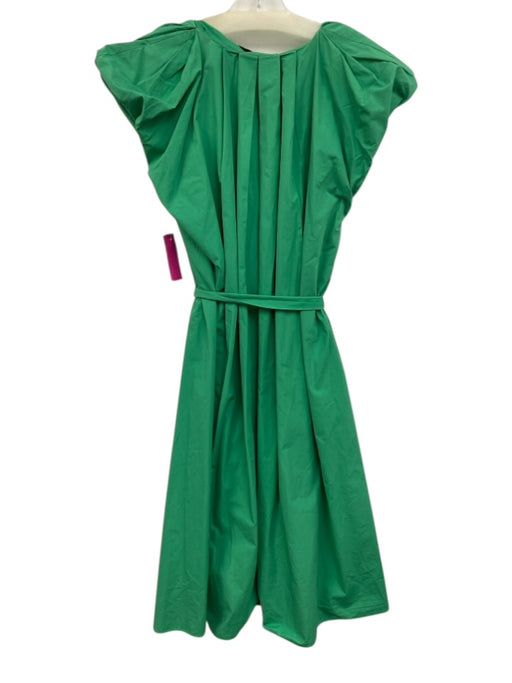 English Factory Size S Green Cotton & Polyester Short Cap Sleeve V Neck Dress Green / S