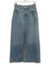 Pilcro Size 0 Light Wash Cotton & Lyocell Denim High Rise Middle Slit Maxi Skirt Light Wash / 0