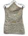 Zara Size Large Beige & Cream Crochet Sleeveless Halter Dress Beige & Cream / Large