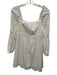 Reformation Size 4 White Cotton Blend Balloon Sleeve Long Sleeve Dress White / 4