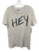 Koch Size M Cream White & Black Cotton Short Sleeve Graphic T Shirt Top Cream White & Black / M