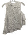 DO+BE Size M White Cotton Ruffle Detail Sleeveless Asymmetrical Keyhole Back Top White / M