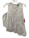 DO+BE Size M White Cotton Ruffle Detail Sleeveless Asymmetrical Keyhole Back Top White / M