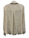 Marie Oliver Size M Cream White & Black Silk Contrast Piping Long Sleeve Top Cream White & Black / M