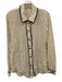 Marie Oliver Size M Cream White & Black Silk Contrast Piping Long Sleeve Top Cream White & Black / M