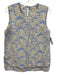 COS Size 10 Blue, Cream & Yellow Rayon & Linen Abstract Print Sleeveless Top Blue, Cream & Yellow / 10