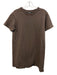 Theory Size L Brown Cotton Short Sleeve T Shirt Mini Dress Brown / L
