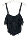 Ramy Brook Size L Black Polyester Sleeveless Grommet Detail Elastic Waist Top Black / L