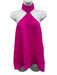 Amanda Uprichard Size M Magenta Pink Silk High Neck Sleeveless Halter Tank Top Magenta Pink / M