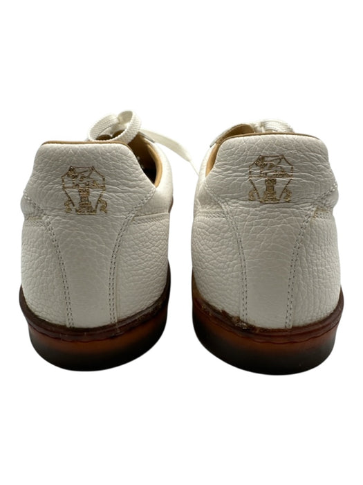 Brunello Cucinelli Shoe Size 43 White Leather Low Top Lace Up Men's Shoes White / 43