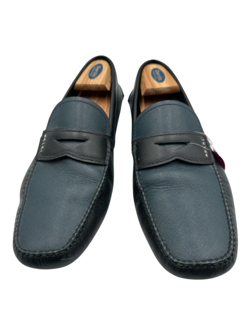 Prada Shoe Size 11 Black & Blue Leather Men's Shoes Black & Blue / 11