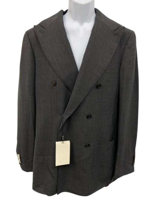 Suitsupply NWT Gray Wool Double Breasted Men's Suit Gray / 44L