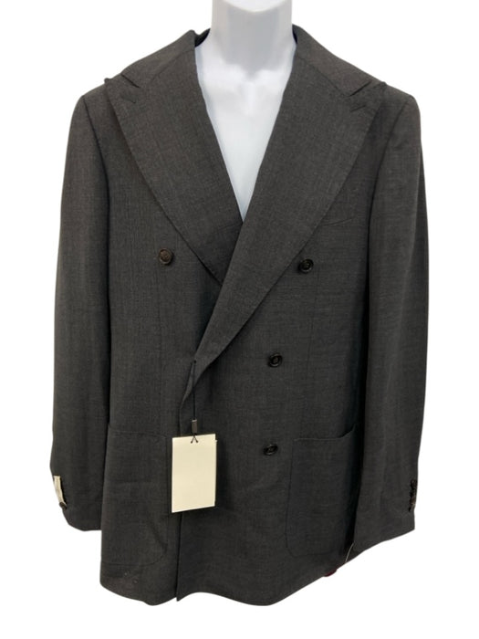 Suitsupply NWT Gray Wool Double Breasted Men's Suit Gray / 44L
