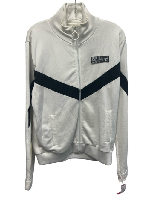 Off White Size L Black & White Polyester Zipper Men's Jacket Black & White / L