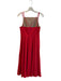 Theory Size 2 Red Cotton Blend Side Zip Side Pockets Pleated Knee length Dress Red / 2