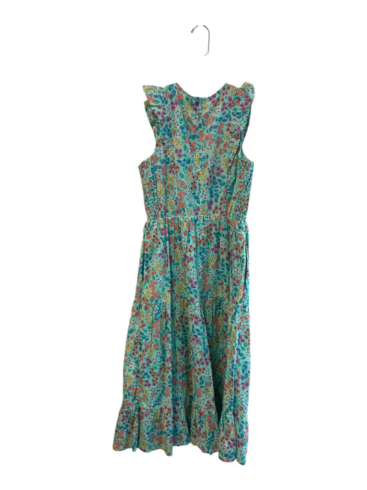 J. Crew Size 2 Blue & Multi Cotton Floral Sleeveless Back Zip V Neck Dress Blue & Multi / 2