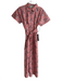 Tuckernuck Size XS Pink Cotton Collared Button Down Short Sleeve Maxi Dress Pink / XS