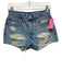 Levi's Size 26 Light Wash Cotton Denim High Rise Distressed Pockets Shorts Light Wash / 26