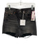 Pistola Size 27 Faded Black Cotton Denim Distressed Whiskering High Rise Shorts Faded Black / 27