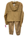 TCEC Size Small Khaki Beige Nylon Long Sleeve Zip Front Elastic Waist Pant Set Khaki Beige / Small