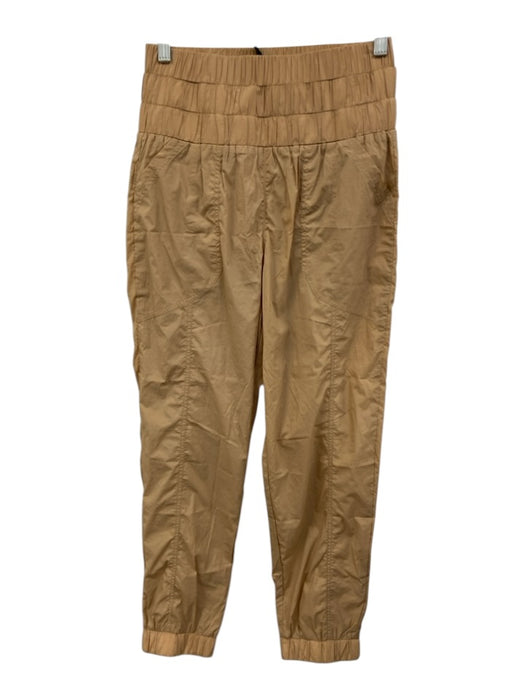 TCEC Size Small Khaki Beige Nylon Long Sleeve Zip Front Elastic Waist Pant Set Khaki Beige / Small