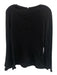 Ramy Brook Size 4 Black Long Sleeve Criss Cross Tunic Side Slit Top Black / 4