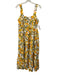 Never Fully Dressed Size 10 White, Orange & Green Cotton Fruit Print Midi Dress White, Orange & Green / 10