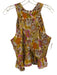 Veronica Beard Size 12 White, Brown & Purple Silk Floral Sleeveless Top White, Brown & Purple / 12