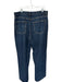Reformation Size 33 Dark Wash Cotton Blend High Waist Studded Wide Leg Jeans Dark Wash / 33