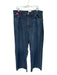 Reformation Size 33 Dark Wash Cotton Blend High Waist Studded Wide Leg Jeans Dark Wash / 33