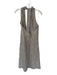 Zara Size S Brown & White Viscose Blend Sleeveless Racerback V Neck Maxi Dress Brown & White / S