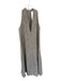 Zara Size S Brown & White Viscose Blend Sleeveless Racerback V Neck Maxi Dress Brown & White / S