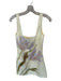Pretty Little Thing Size 4 Yellow & Purple Polyester Sleeveless Flower Dress Yellow & Purple / 4