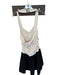 Maeve Size S Black & Ivory Cotton Blend Halter Neck Gathered Color Block Dress Black & Ivory / S