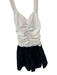 Maeve Size S Black & Ivory Cotton Blend Halter Neck Gathered Color Block Dress Black & Ivory / S
