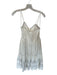 By Anthropologie Size S White & Black Linen Blend Spaghetti Strap Maxi Dress White & Black / S