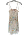 Christian Lacroix Size S Peach & Green Linen Blend Spaghetti Strap Maxi Dress Peach & Green / S