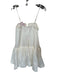 Fancy Size S White Cotton Wire Spaghetti Strap Pleat Detail Dress White / S