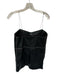 Alexis Size S Black & White Vegan Leather Spaghetti Strap Stitching Detail Dress Black & White / S