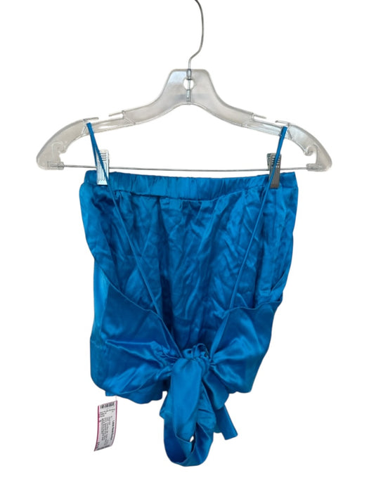Backgrounde NYC Size S True Blue Silk Elastic Waist Cowl Neck Short Set True Blue / S